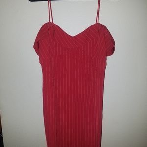 Red Pinstripe dress